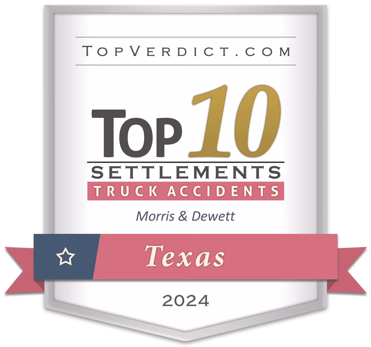 TopVerdict Top 10 truck accident settlements Texas 2024 -- Morris & Dewett