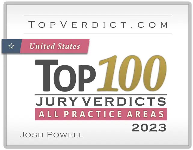 TopVerdict Top 100 verdicts in the United States, 2023 -- Josh Powell