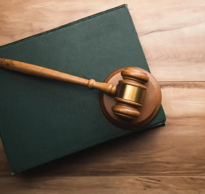 Gavel on top of a book