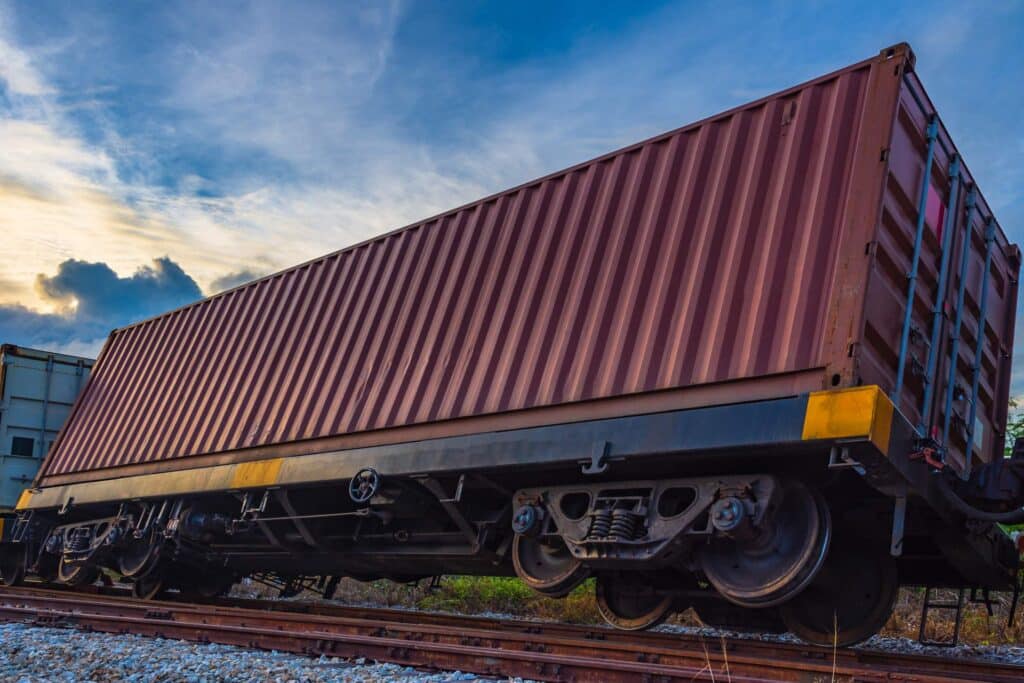 Container freight train accident.
