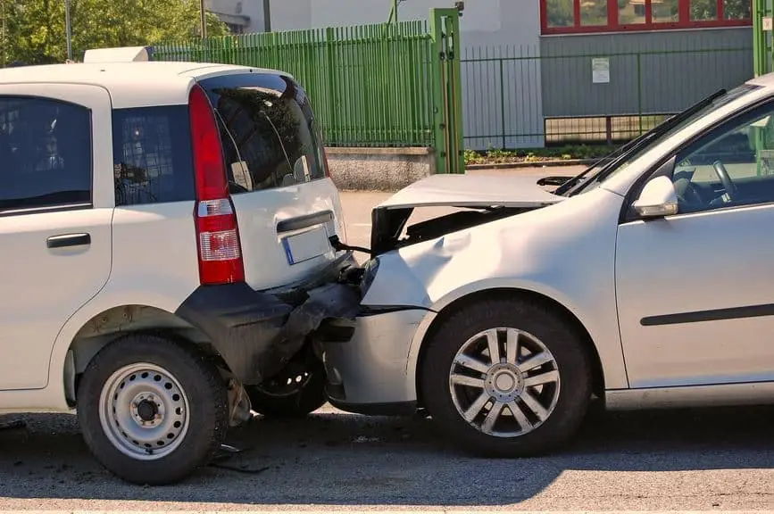 Car collision in the urban area