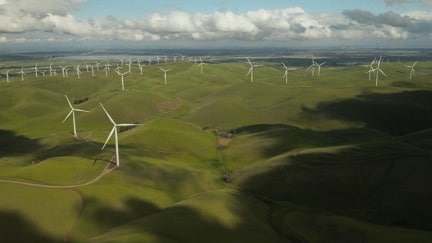 windmills in field