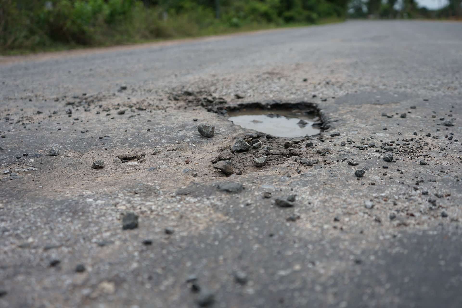 The road is potholes maintenance.