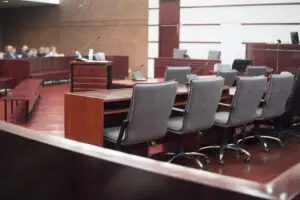 seats inside of a courtroom as a stand in for the 11th circuit court