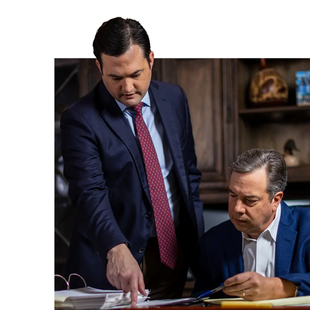 Lawyers talking on a table