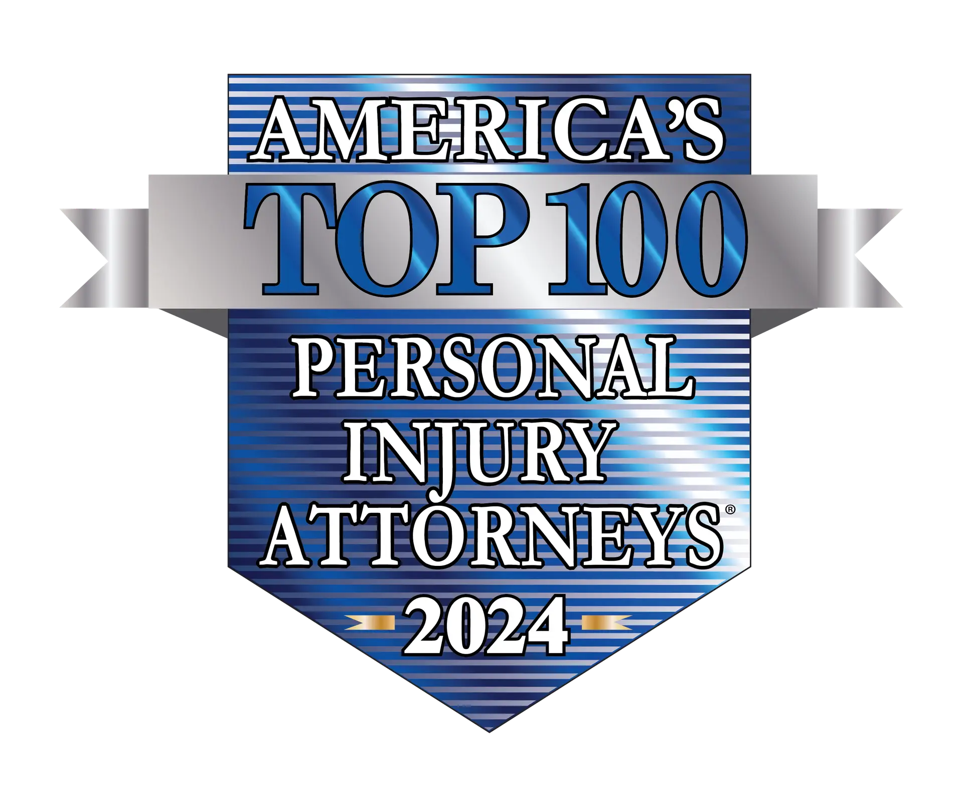 America's top 100 personal injury attorneys 2024 badge