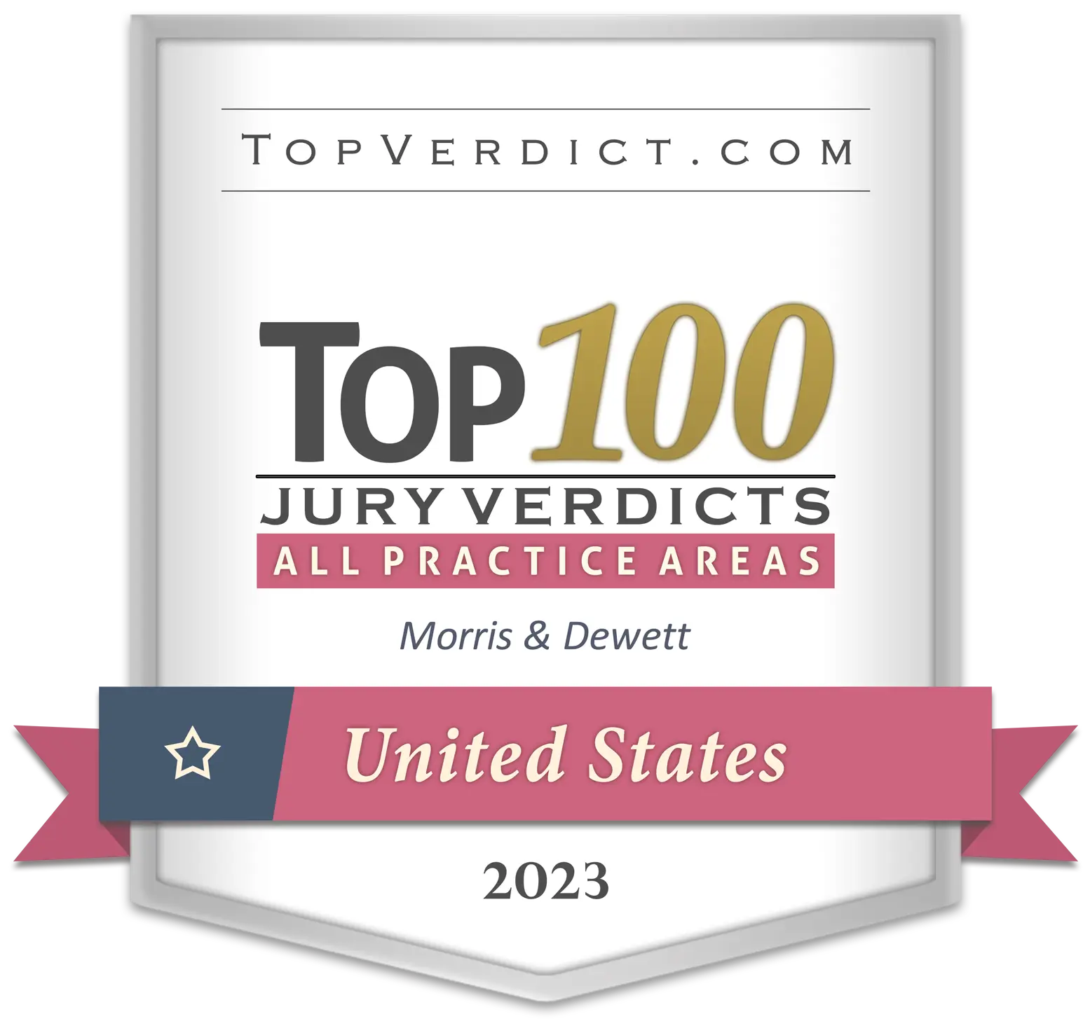 Top 100 jury verdicts badge
