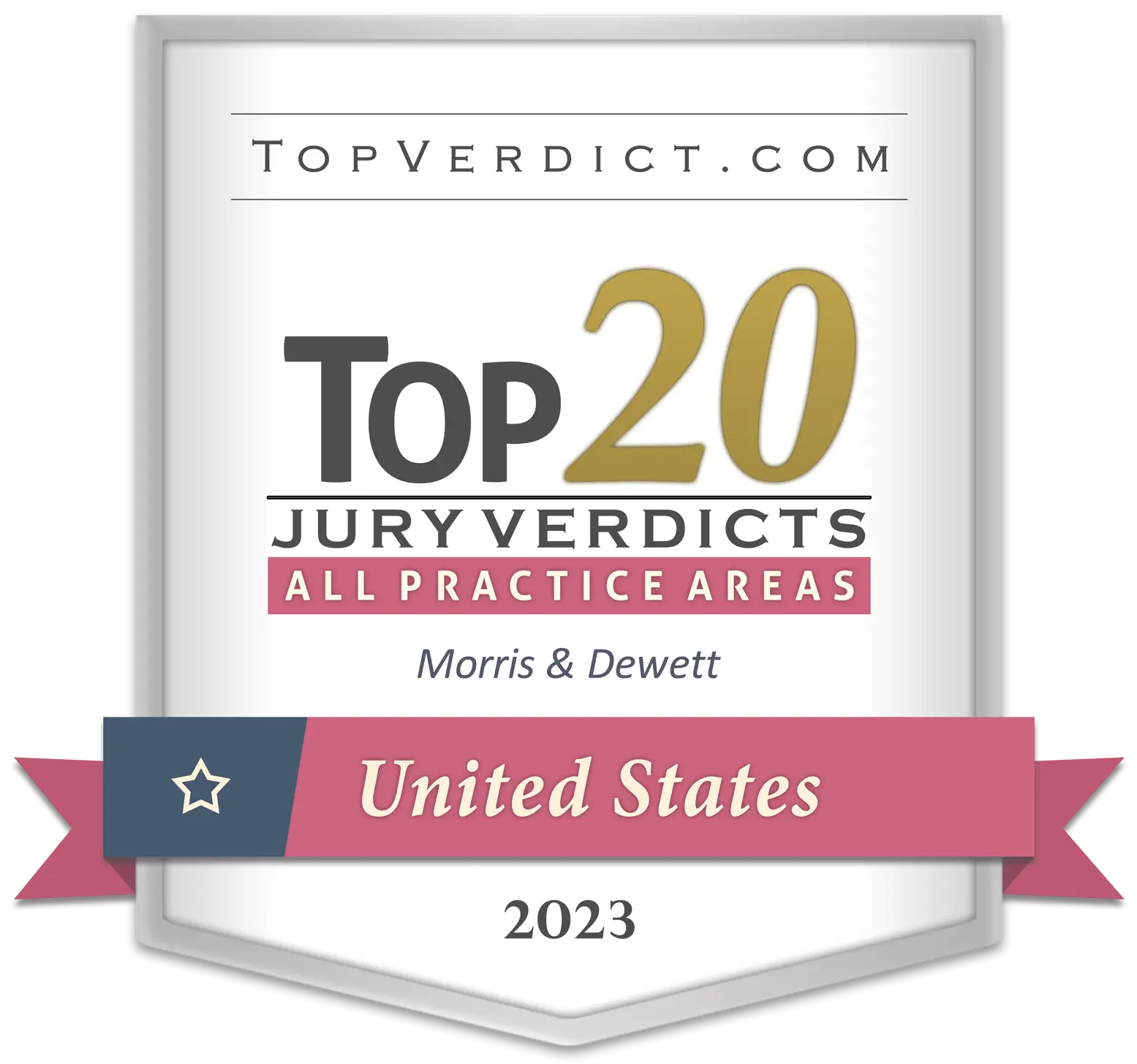 Top 20 jury verdicts badge
