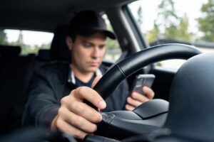 driver distracted by phone