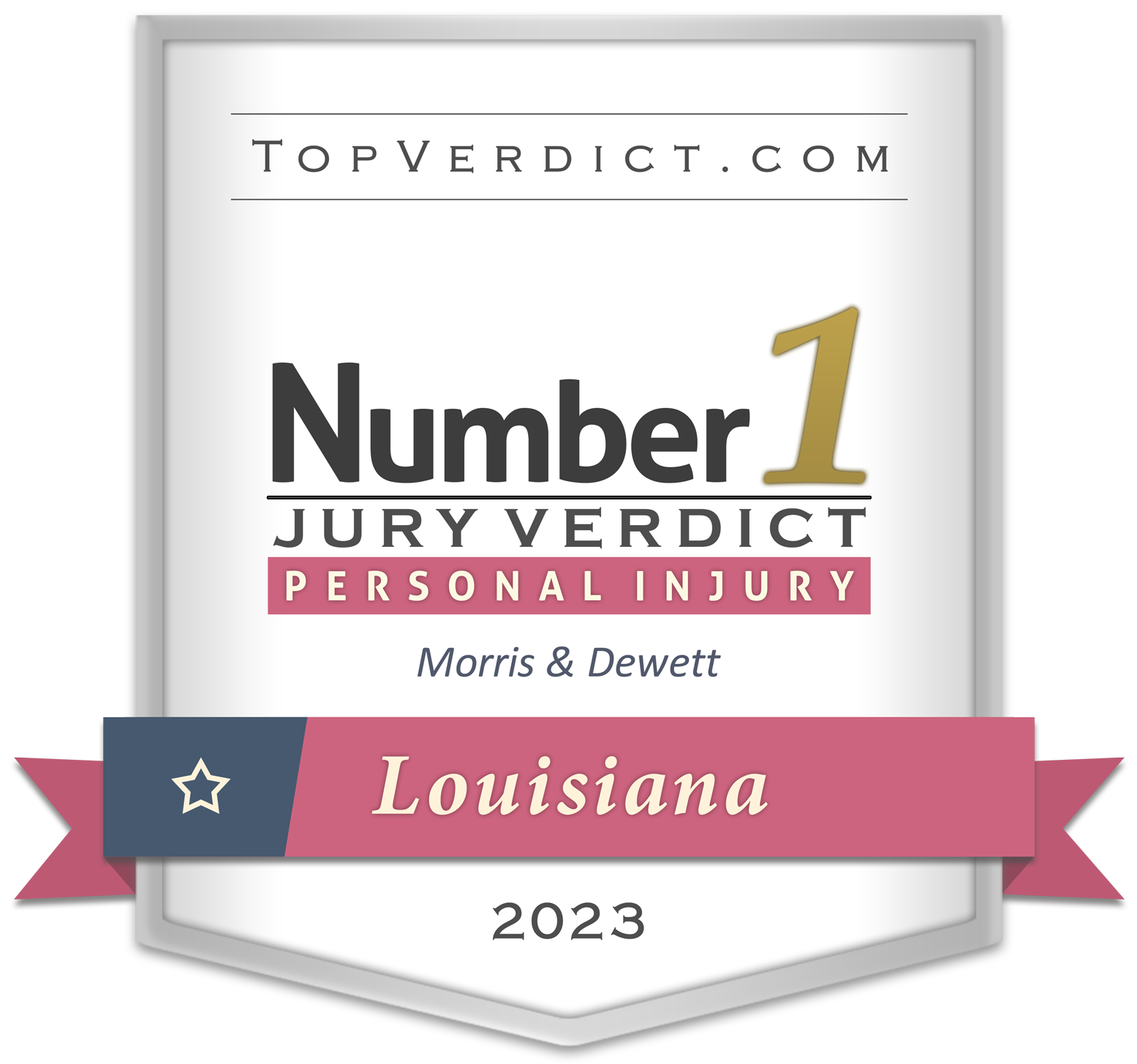 Firm-badge-number-1-personal-injury-verdict-louisiana-2023-morris-dewett